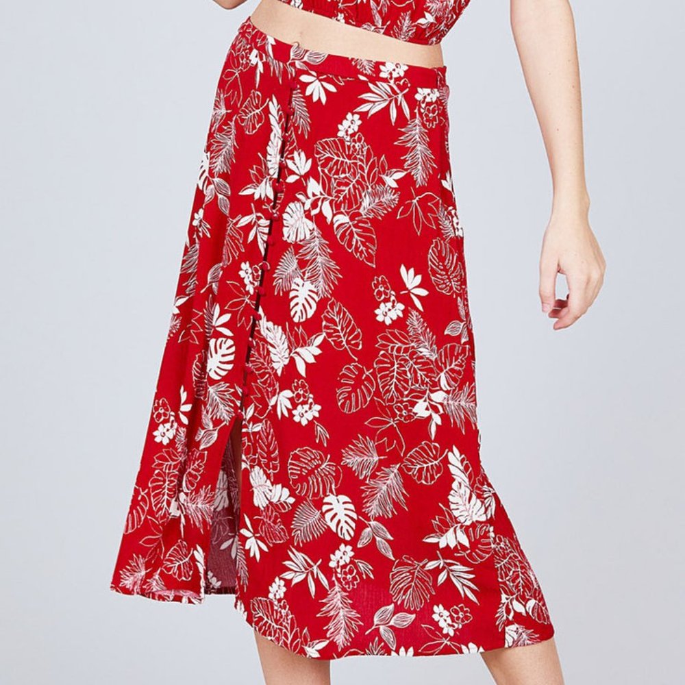 Red 2 piece floral set - Picture 5 of 6